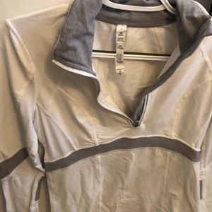 Lululemon White Quarter Zip Pullover